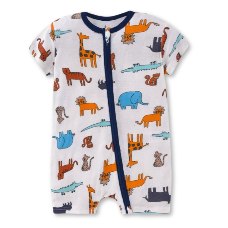 JUMP KIDS - Enterito Corto 100% Algodón Bebé Niño 6 a 24 Meses Animals