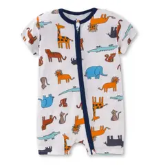 JUMP KIDS - Enterito Corto 100% Algodón Bebé Niño 6 a 24 Meses Animals