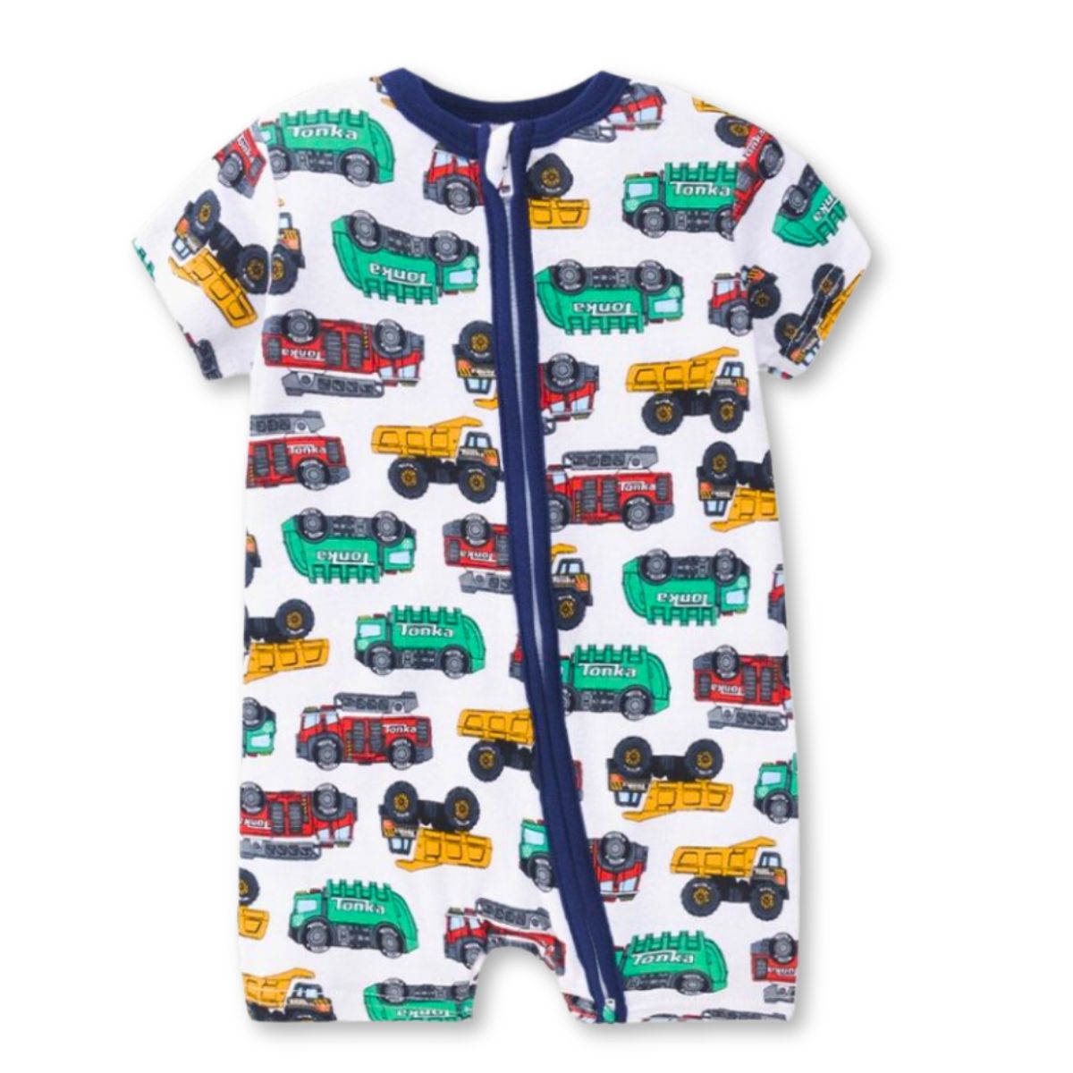 JUMP KIDS - Enterito Corto 100% Algodón Bebé Niño 6 a 24 Meses Trucks