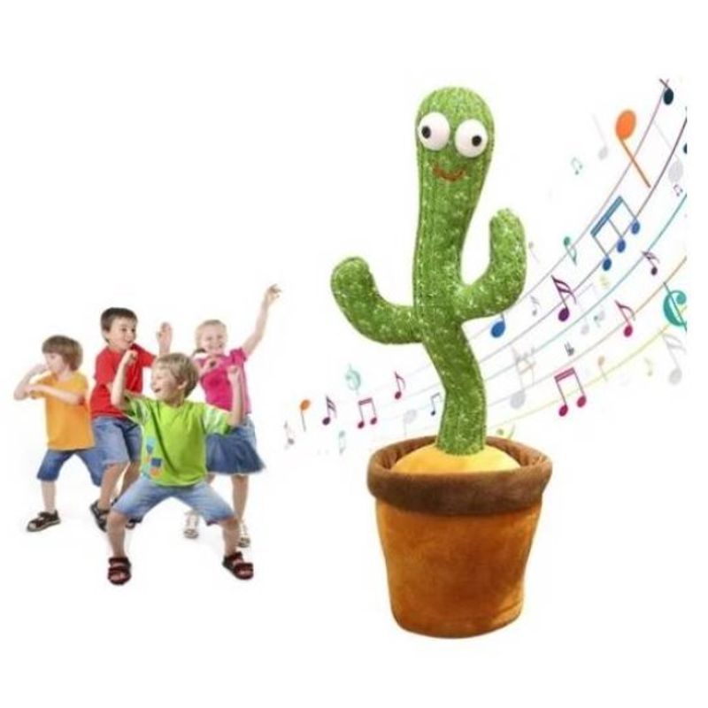 GENERICO - Cactus Bailarín Peluche Con Repetidor De Voz Y Música