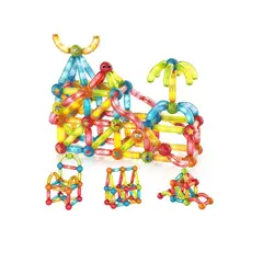 GENERICO - Juguetes Bloques Construcción Magnéticos 3d Con Luces 52 Pcs
