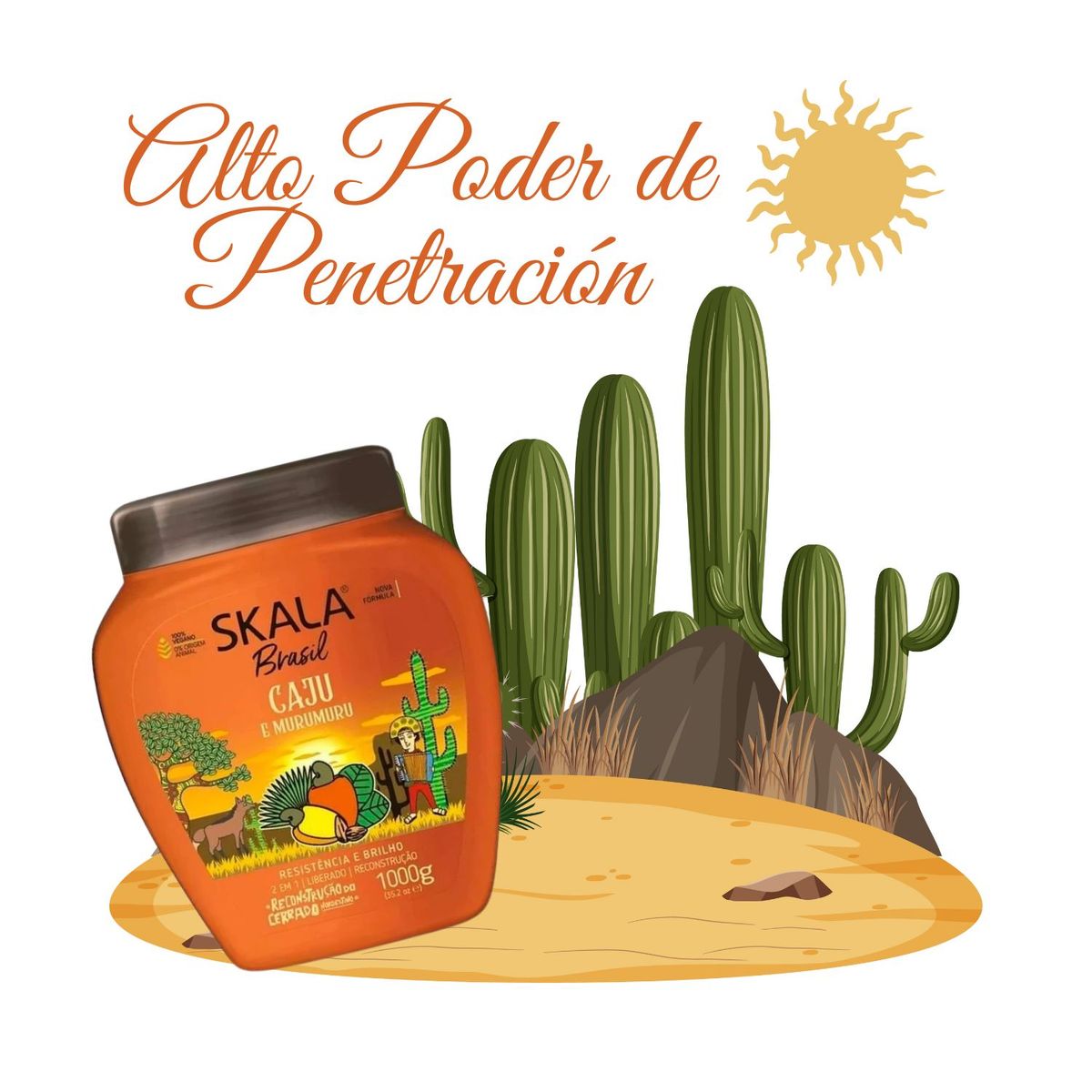 SKALA - Mascara Capilar Skala Caju y Murumuru 1000ml Reconstrucción