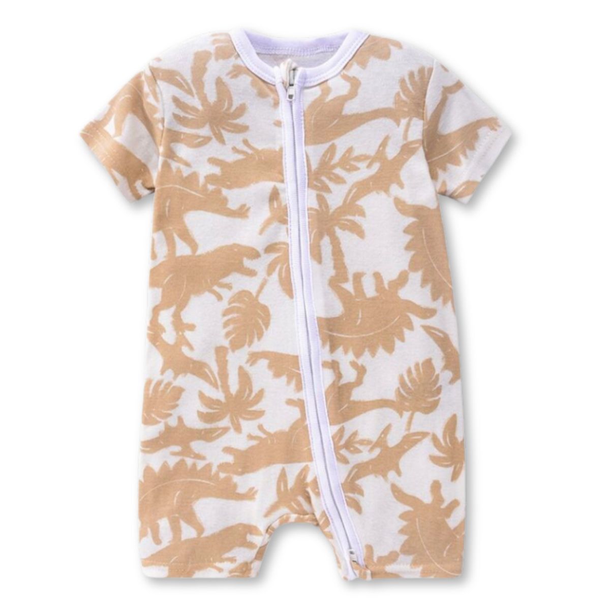 JUMP KIDS - Enterito Corto 100% Algodón Bebé Niño 6 a 24 Meses Dinosaur Print