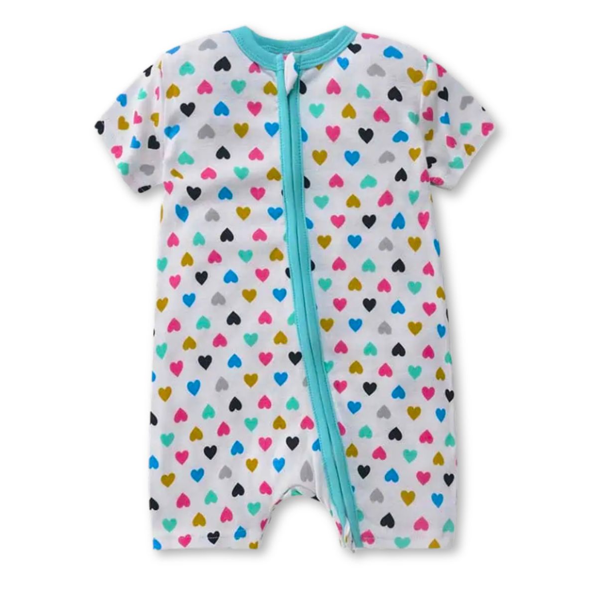 JUMP KIDS - Enterito Corto 100% Algodón Bebé Niña 6 a 24 Meses Love