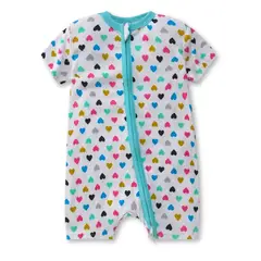 JUMP KIDS - Enterito Corto 100% Algodón Bebé Niña 6 a 24 Meses Love