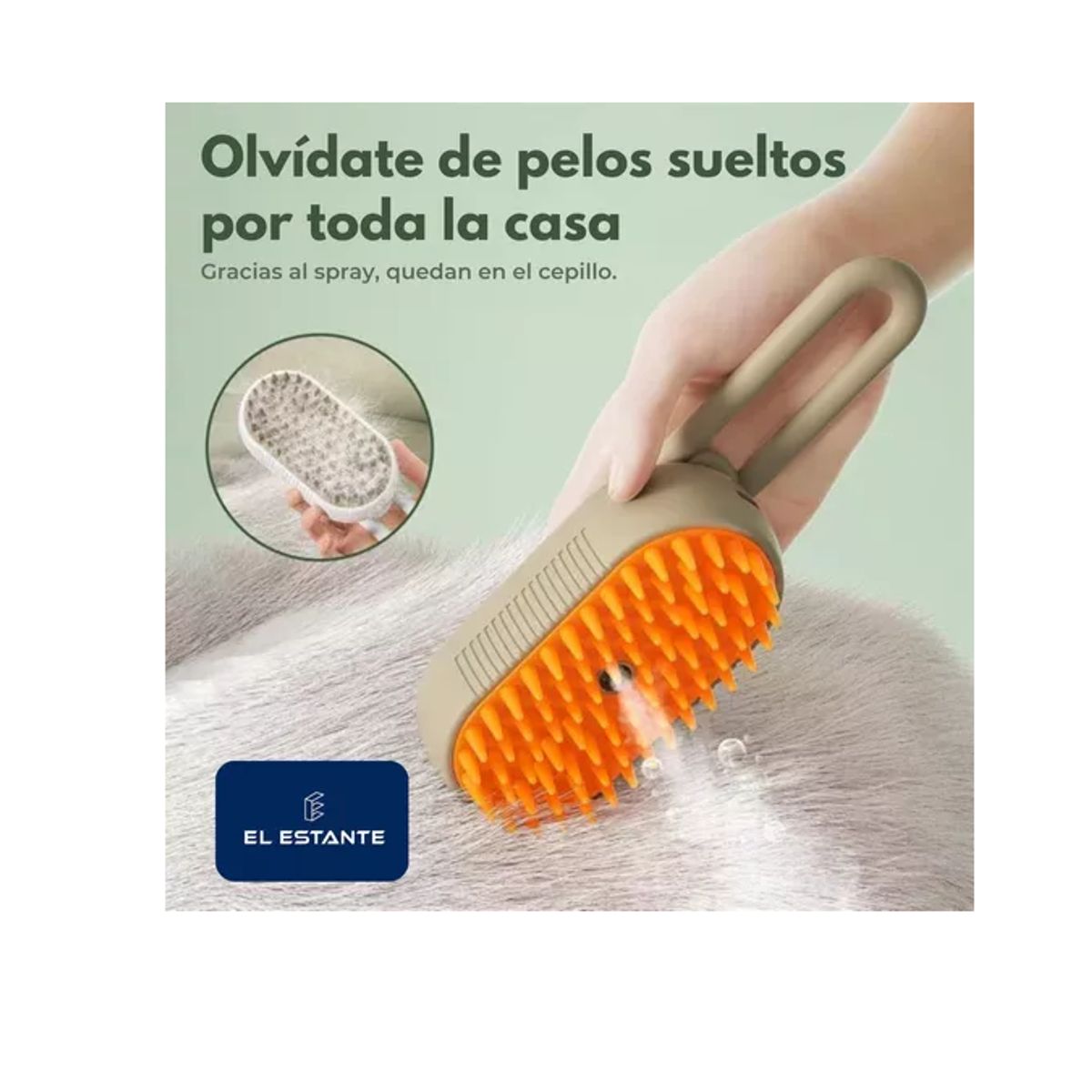 GENERICO - Cepillo De Vapor Autolimpiante 3 En 1 Para Perros Y Gato