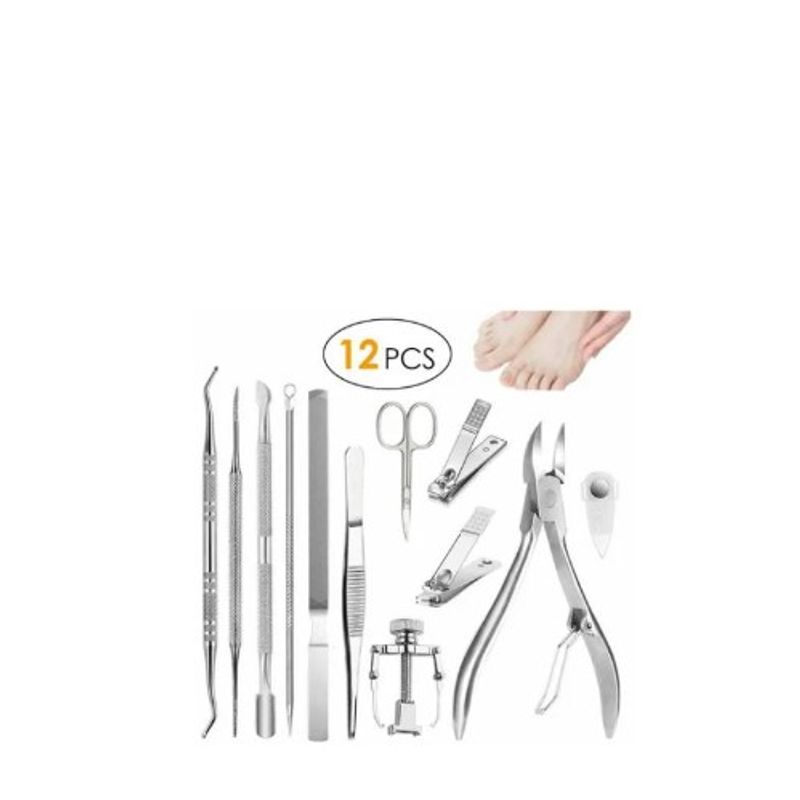 GENERICO - Kit 12 Pcs Herramientas Uñas Encarnadas Set Pedicure