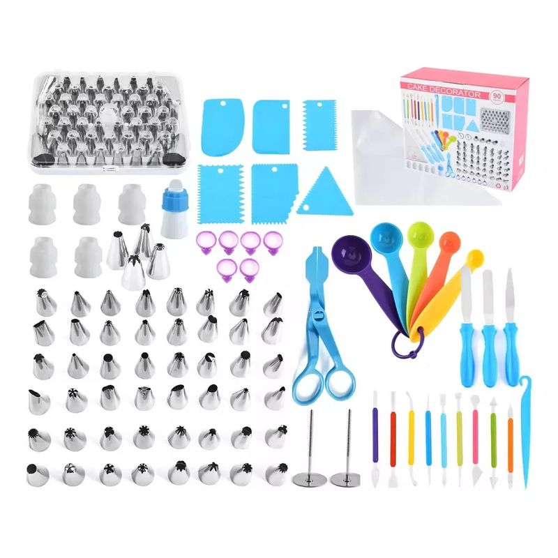 GENERICO - Set 90pcs Kit De Pasteleria Decoracion Tortas Y Cupcakes