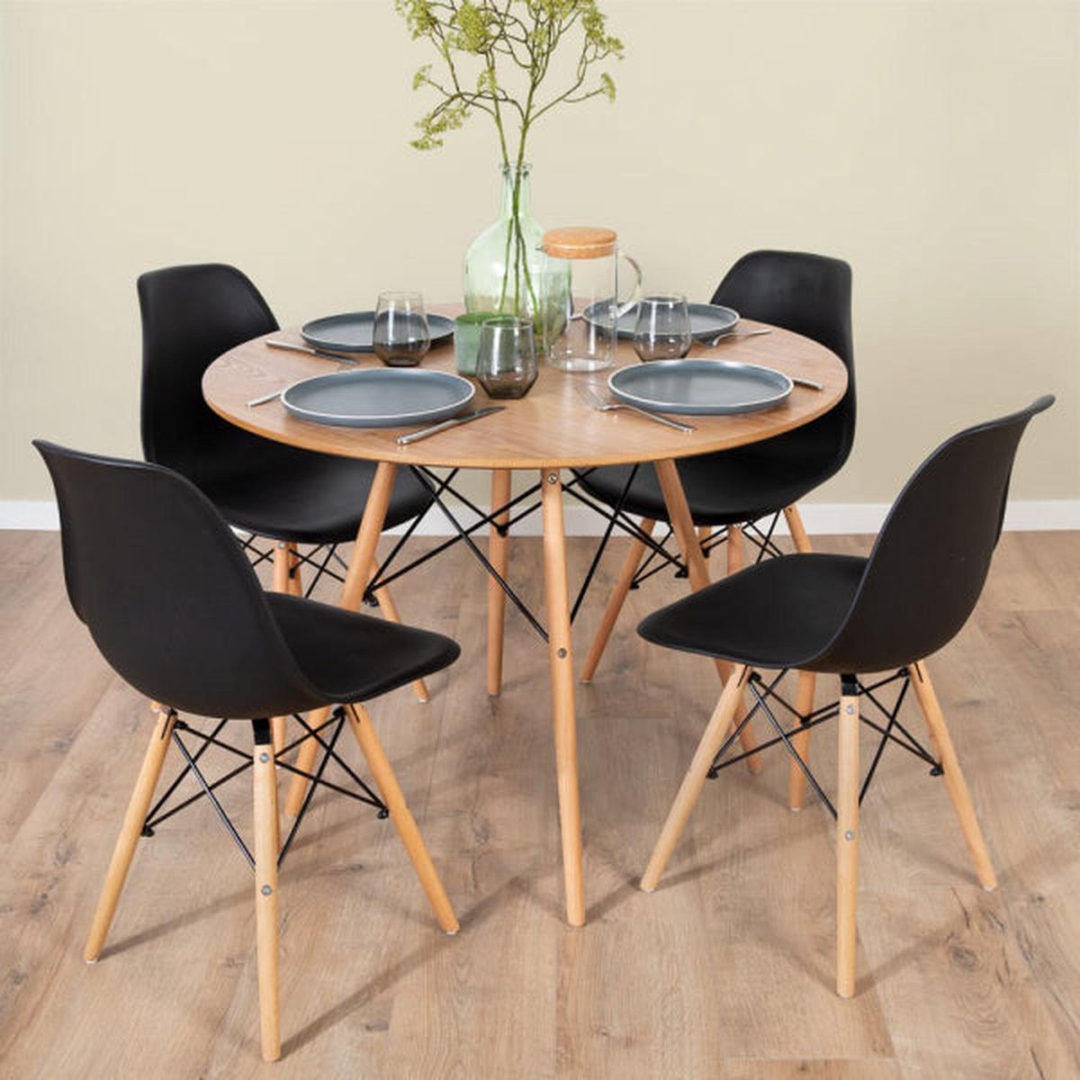 PANDALINO - Mesa Redonda Shanna 100cm - Estilo Contemporáneo