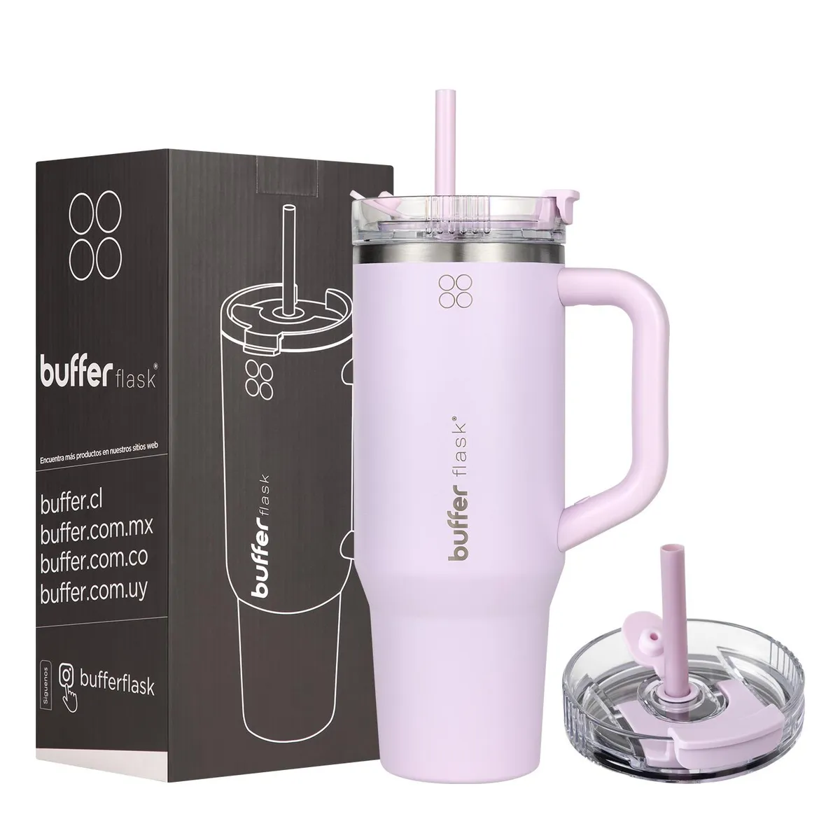 BUFFER FLASK - Vaso Termico Vaso Mug Termo Buffer 1,2L Acero Inox Frio y Calor - Lila