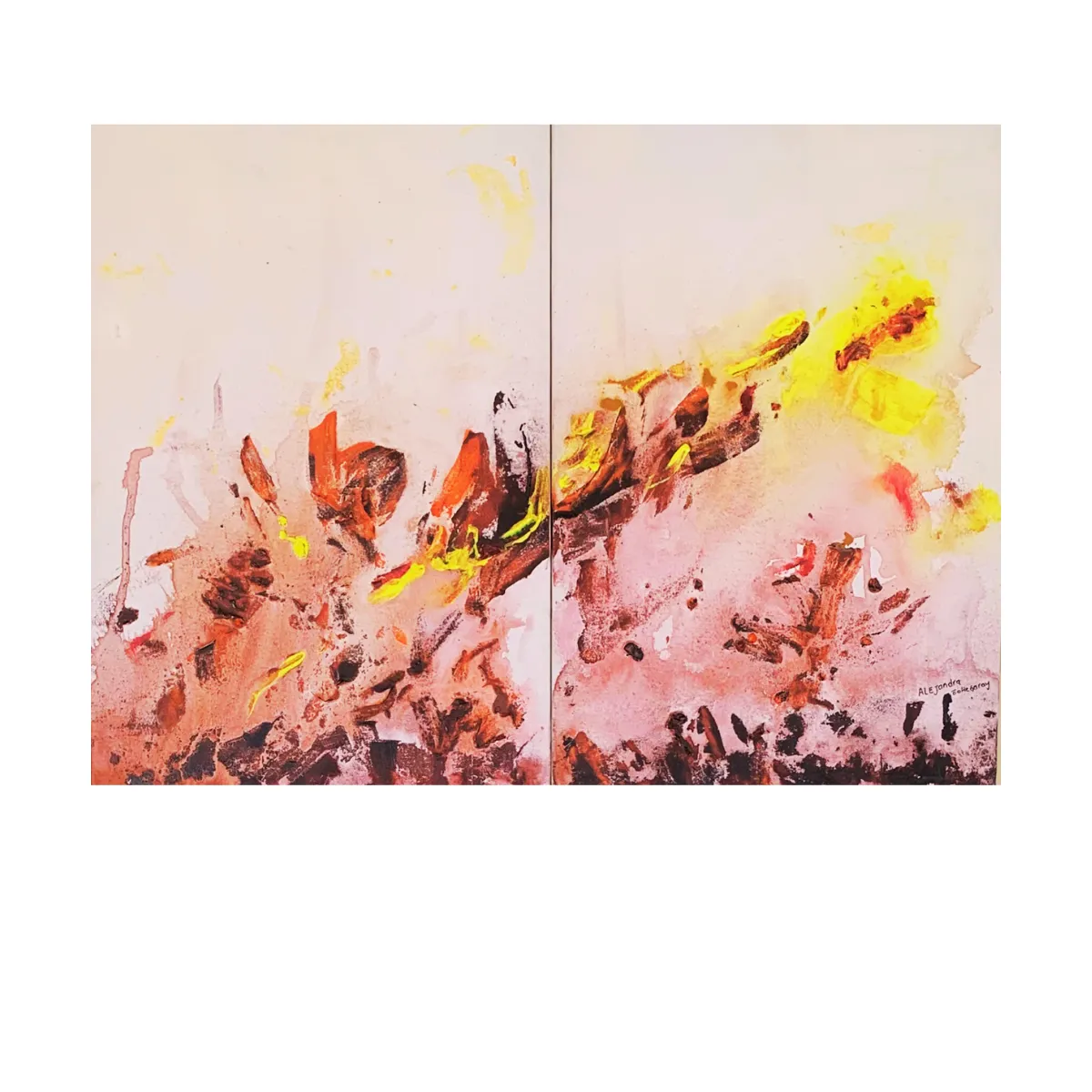 GENERICO - CUADRO DE TELA  "FUEGO INTERIOR"
