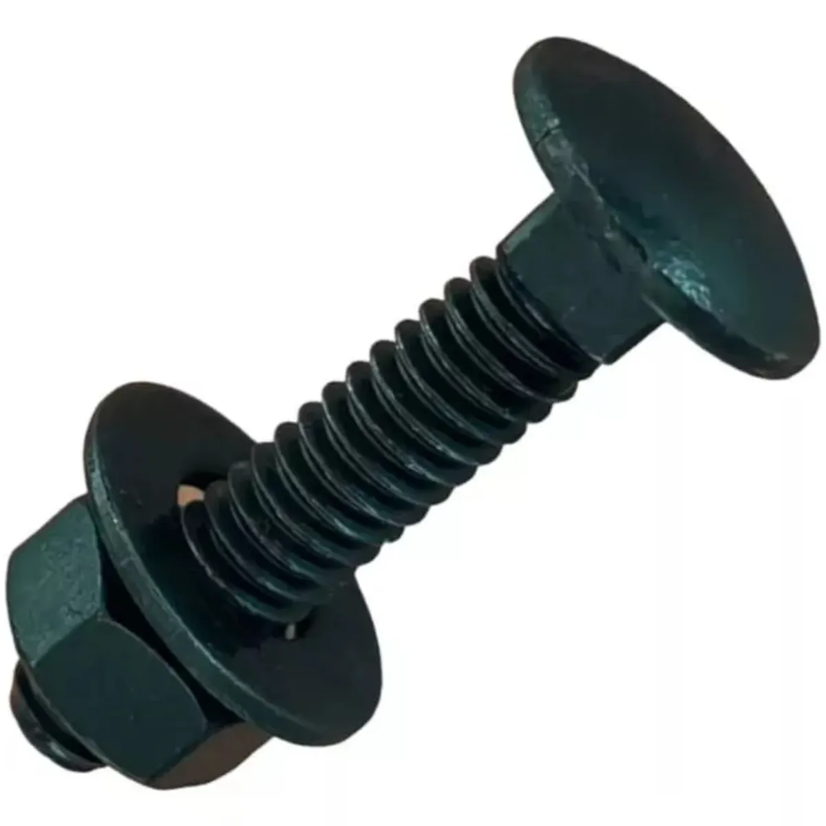 GENERICO - Perno Coche 1/4X1 1/4 Con Tuerca Y Golilla Negra 50 Unidades