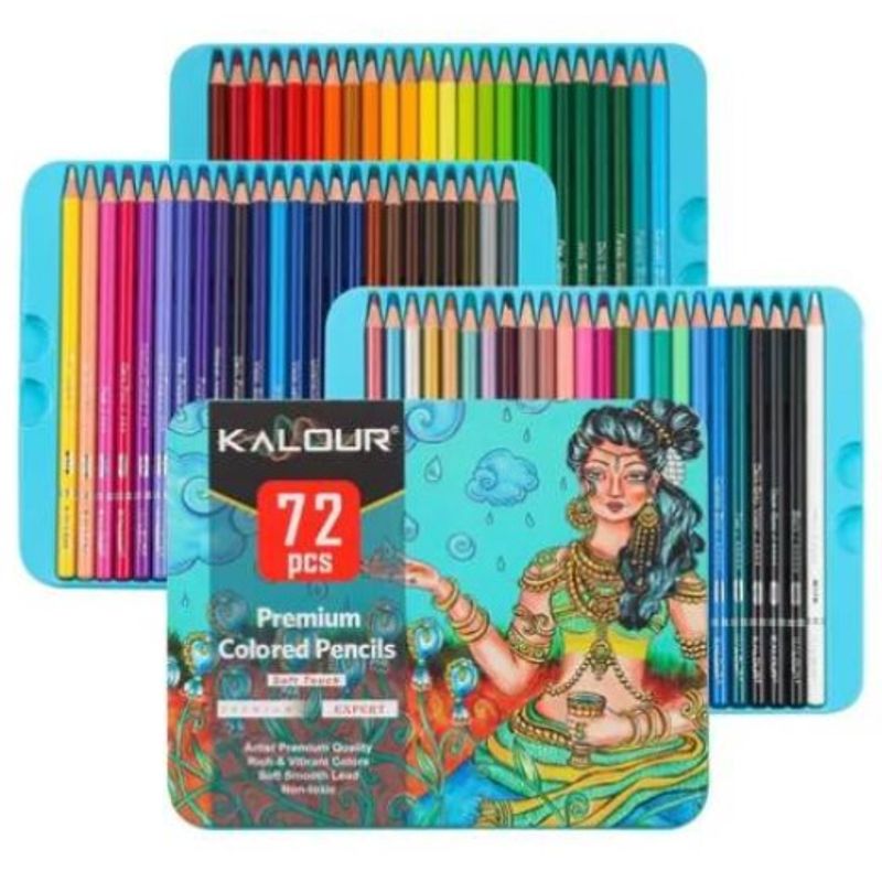 GENERICO - Set 72 Lapices Colores Arte Profesional Dibujo Caja