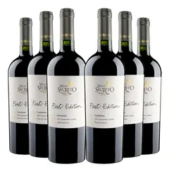 VALLE SECRETO - 6 Vinos First Edition Carmenere - Rojo