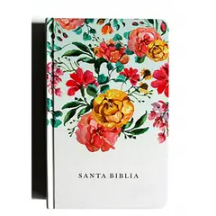 PENGUIN RANDOM HOUSE - Biblia rvr60 nombres de dios, tapa dura flores naranjas