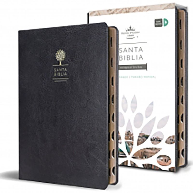 PENGUIN RANDOM HOUSE - Libro Biblia Reina Valera 1960 letra grande.Símil piel negro