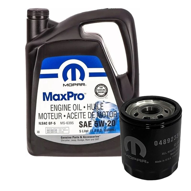 GENERICO - Kit Filtro Aceite + Aceite Mopar Jeep Compas 2.4l 2007-2020