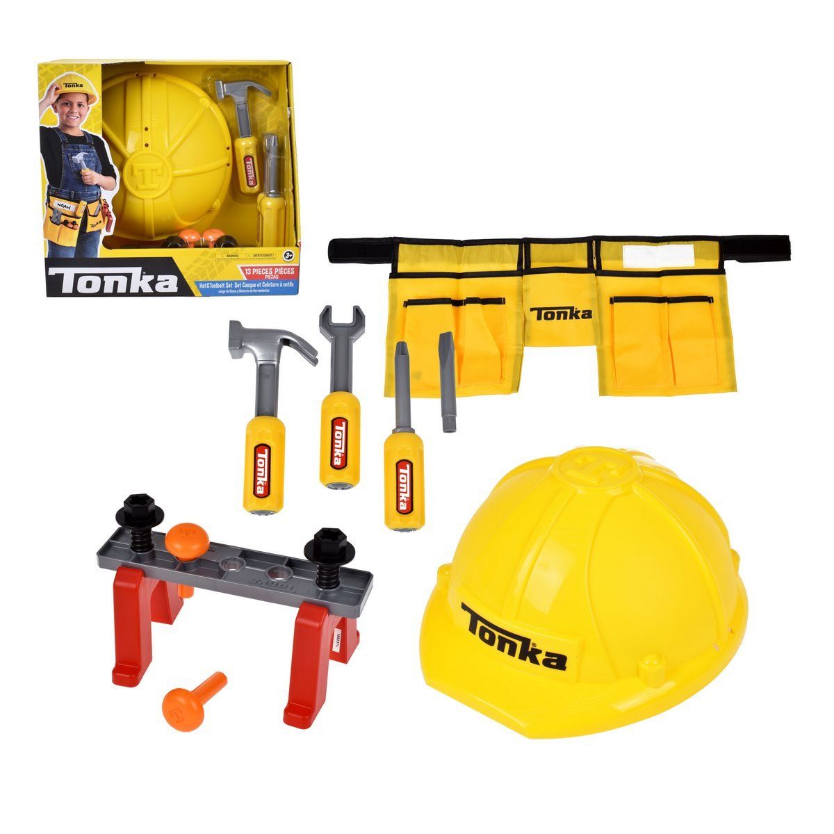 TONKA - Playset herramientas Tonka cinturón y casco de seguridad