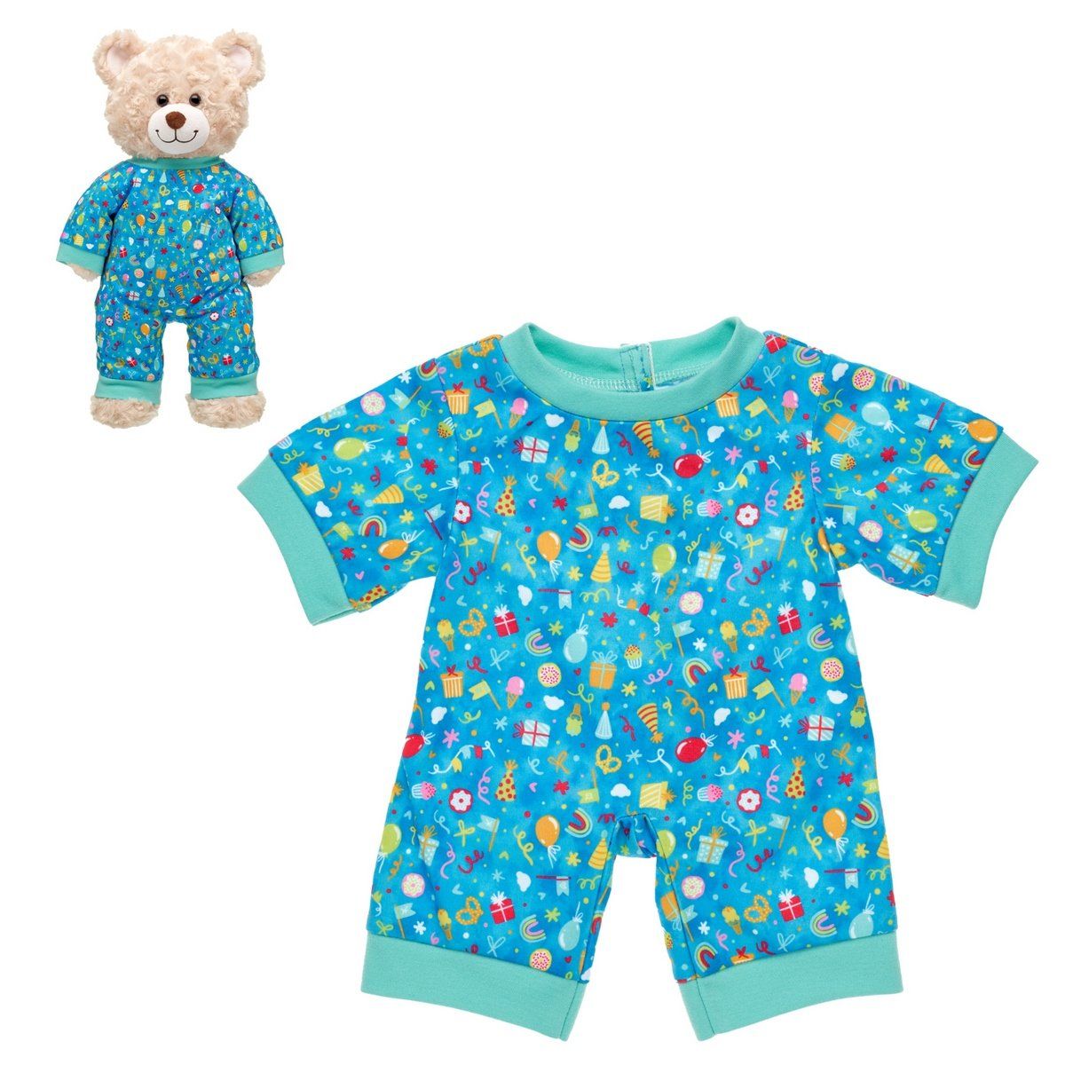BUILD A BEAR - Pijama cumpleaños Build A Bear peluche temático