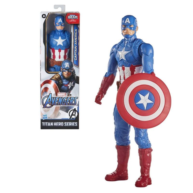 MARVEL - Avengers Figuras Titan Hero - Capitan America