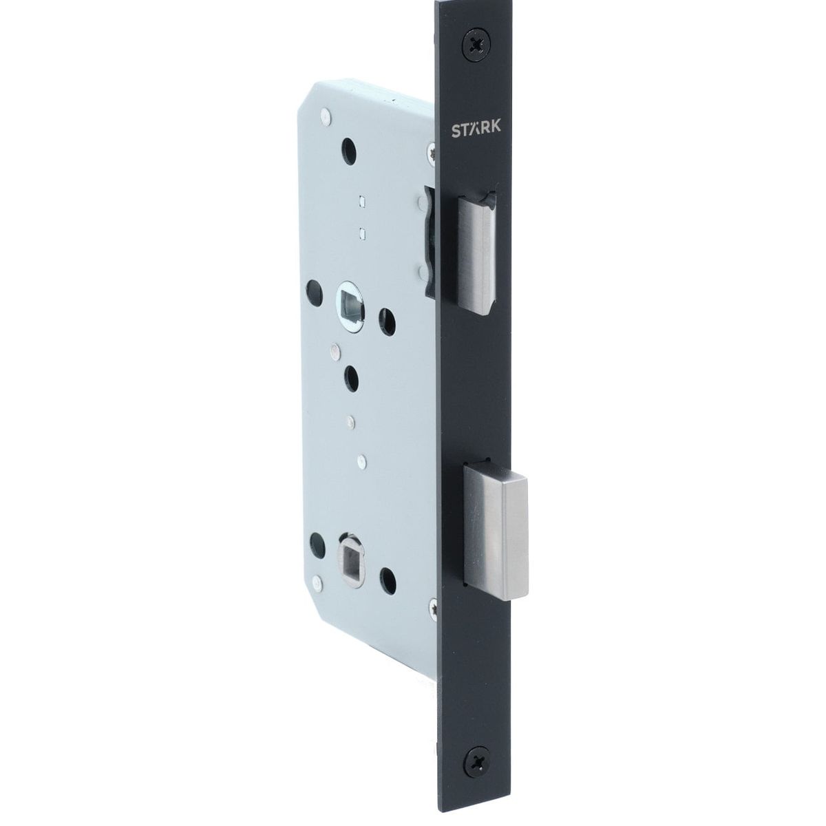 GENERICO - Cerradura de embutir baño Seg int ranura emerg ext Negro Stärk Design