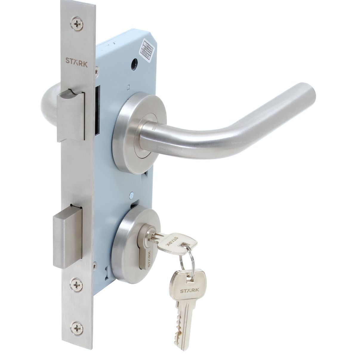 GENERICO - KIT Cerradura de embutir ofi cocin Llave ambo lado A inox Stärk Design