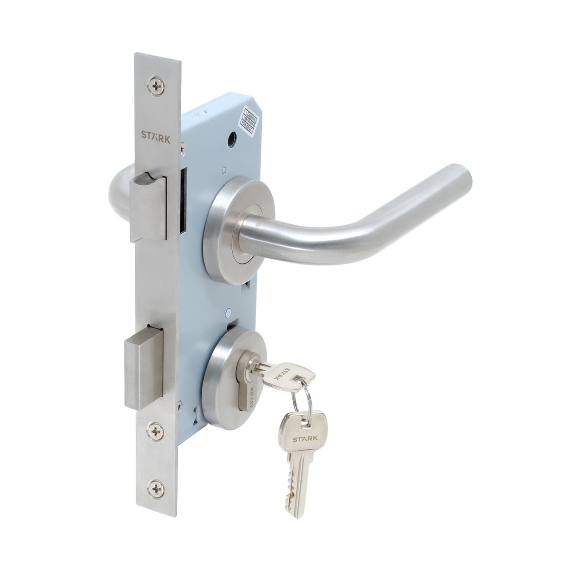 GENERICO - KIT Cerradura de embutir ofi cocin Llave ambo lado A inox Stärk Design