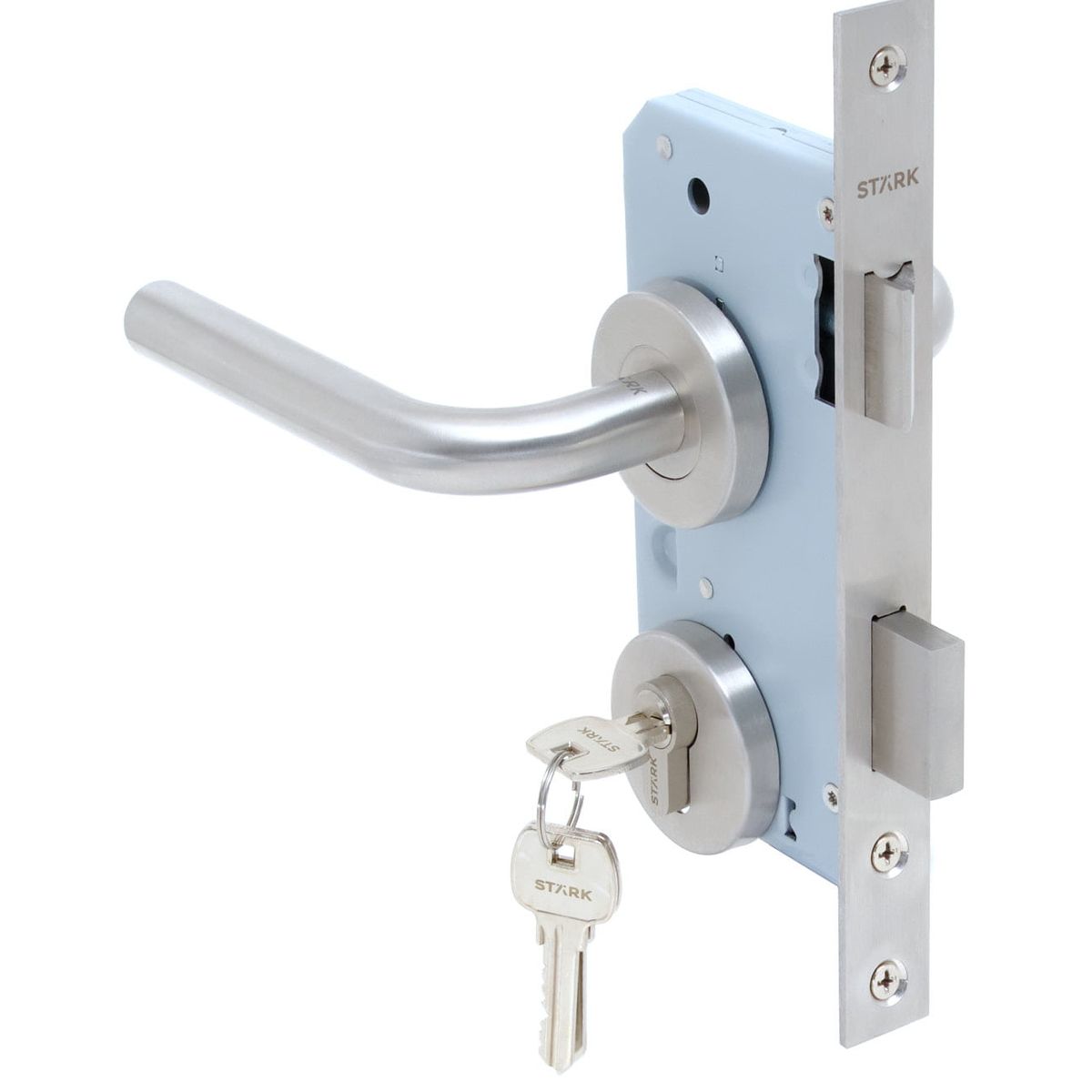 GENERICO - KIT Cerradura de embutir ofi cocin Llave ambo lado A inox Stärk Design