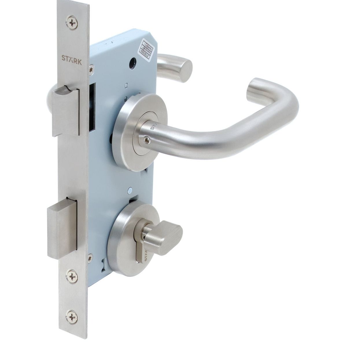 GENERICO - Kit Cerradura de embutir dorm bod llave ext y seg int A inox Stärk Des