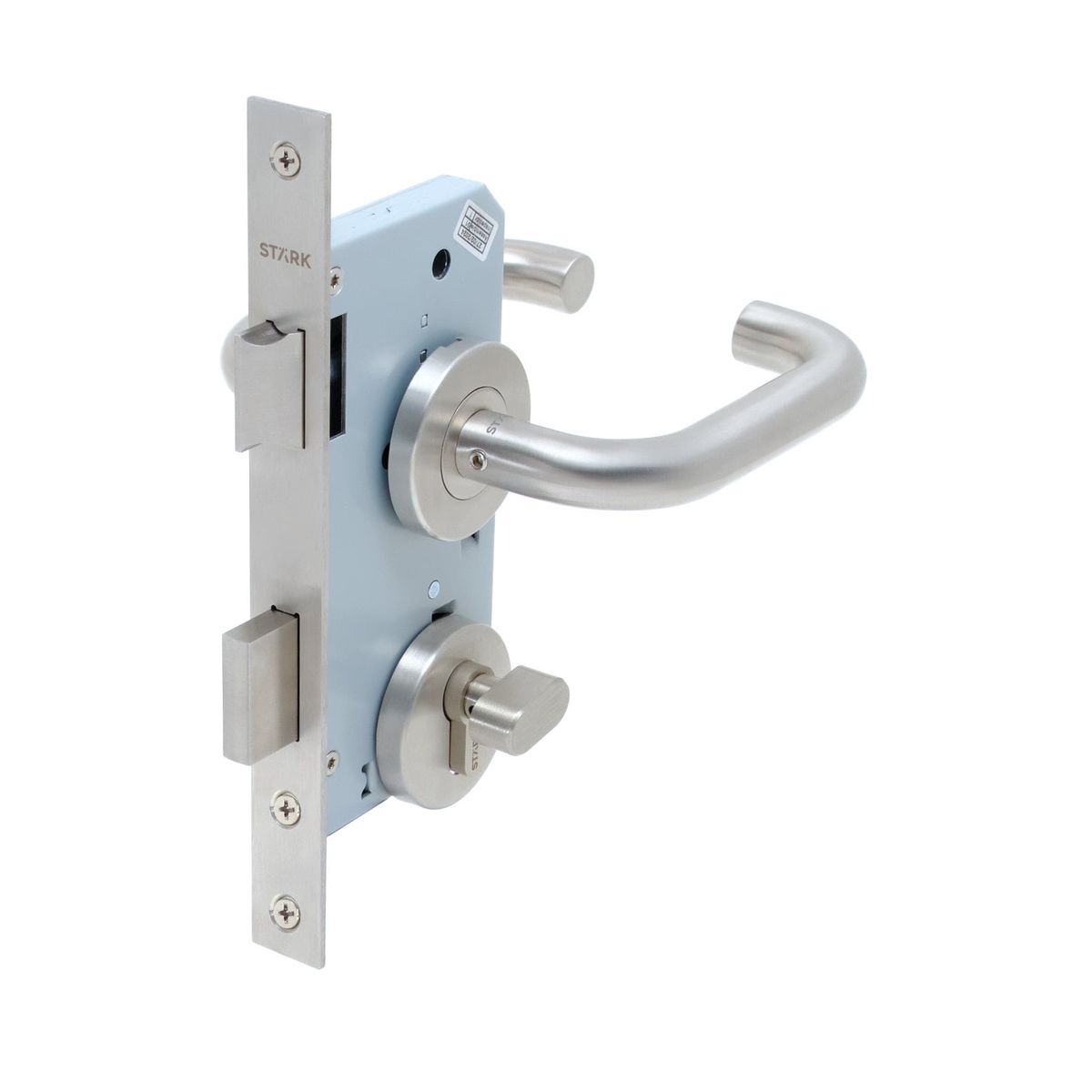 GENERICO - Kit Cerradura de embutir dorm bod llave ext y seg int A inox Stärk Des