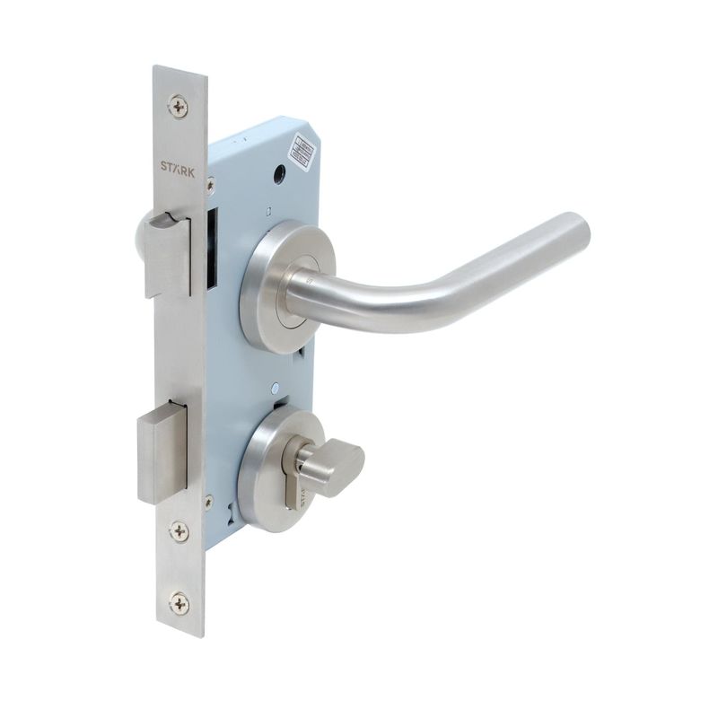 GENERICO - KIT Cerradura de embutir dorm bod llave ext y seg int A inox Stärk Des