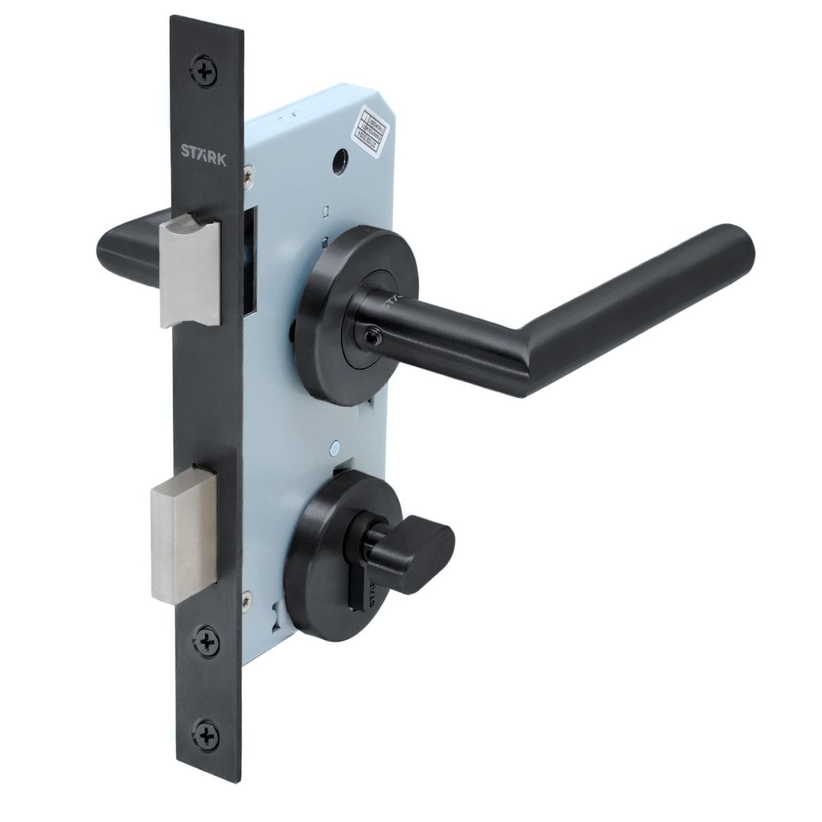 GENERICO - KIT Cerradura de embutir de dorm bod Llave ext y seg int Negr Stärk De