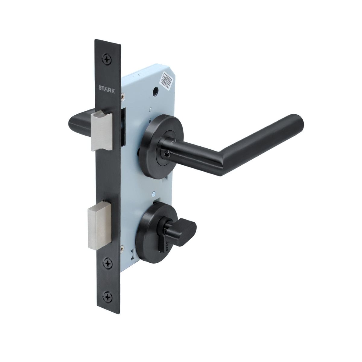 GENERICO - KIT Cerradura de embutir de dorm bod Llave ext y seg int Negr Stärk De