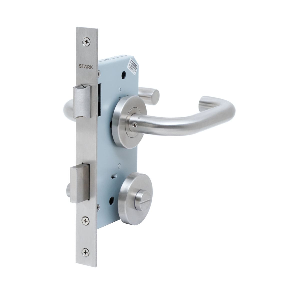 GENERICO - KIT Cerradura de embutir baño seg int ranura emerg ext A inox Stärk De