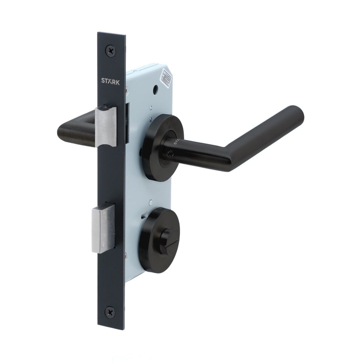 GENERICO - KIT Cerradura de embutir baño seg int emerg ext Negro Mate Stärk De