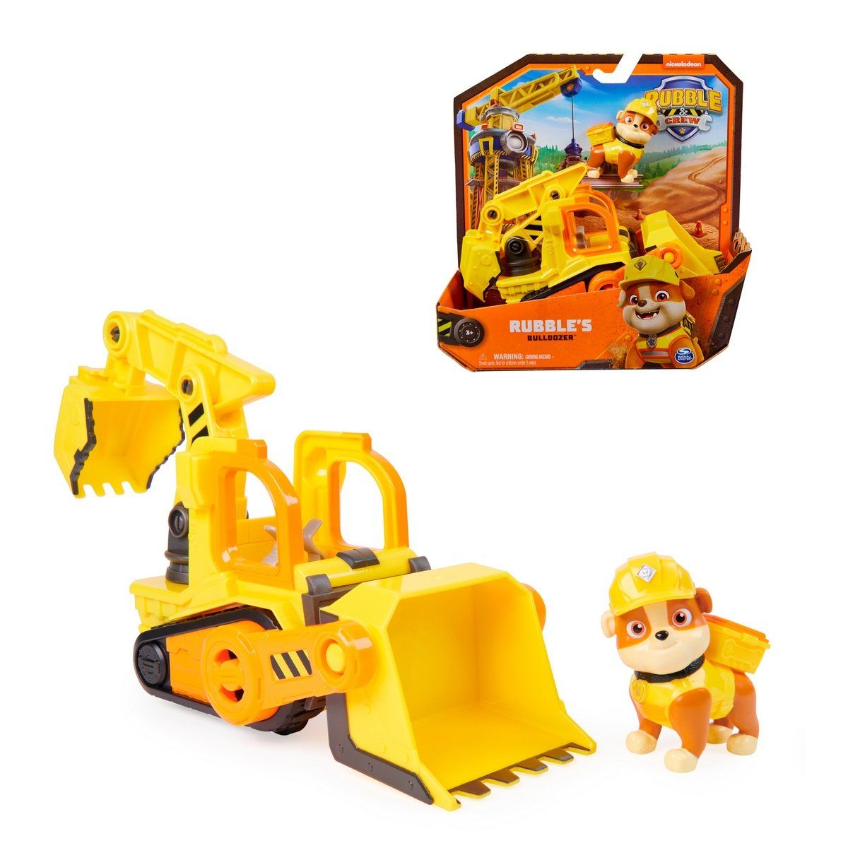 ANSALDO - Rubble & Crew Vehiculo Figura Paw Patrol - Rubbles Bulldozer