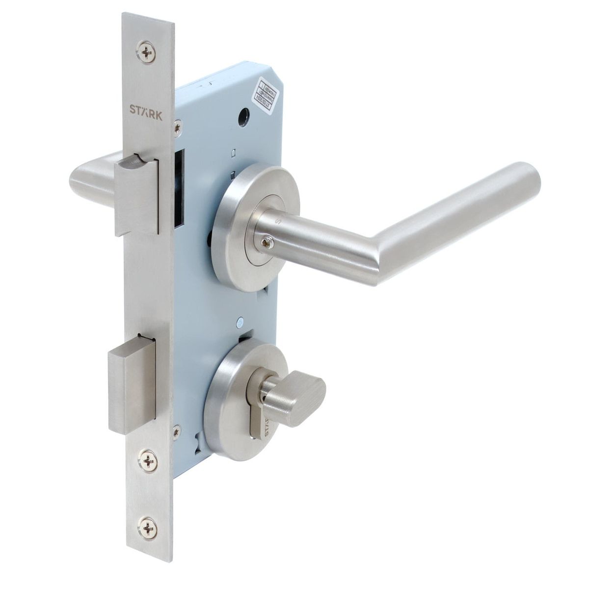 GENERICO - Cerradura de embutir dorm bod Llave ext y seg int A inox Stärk Design