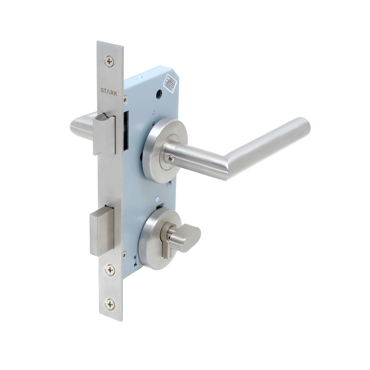 GENERICO - Cerradura de embutir dorm bod Llave ext y seg int A inox Stärk Design