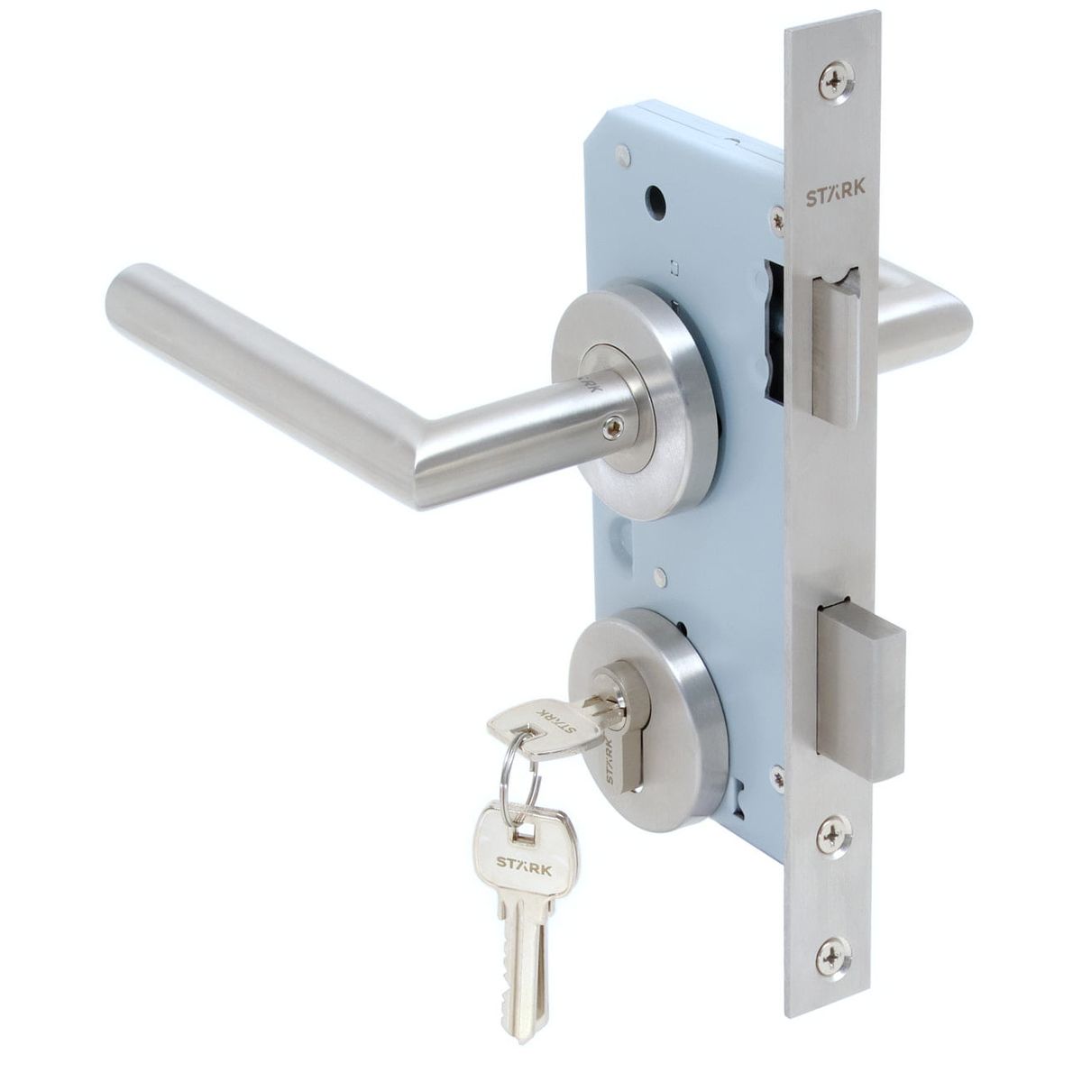 GENERICO - Cerradura de embutir dorm bod Llave ext y seg int A inox Stärk Design