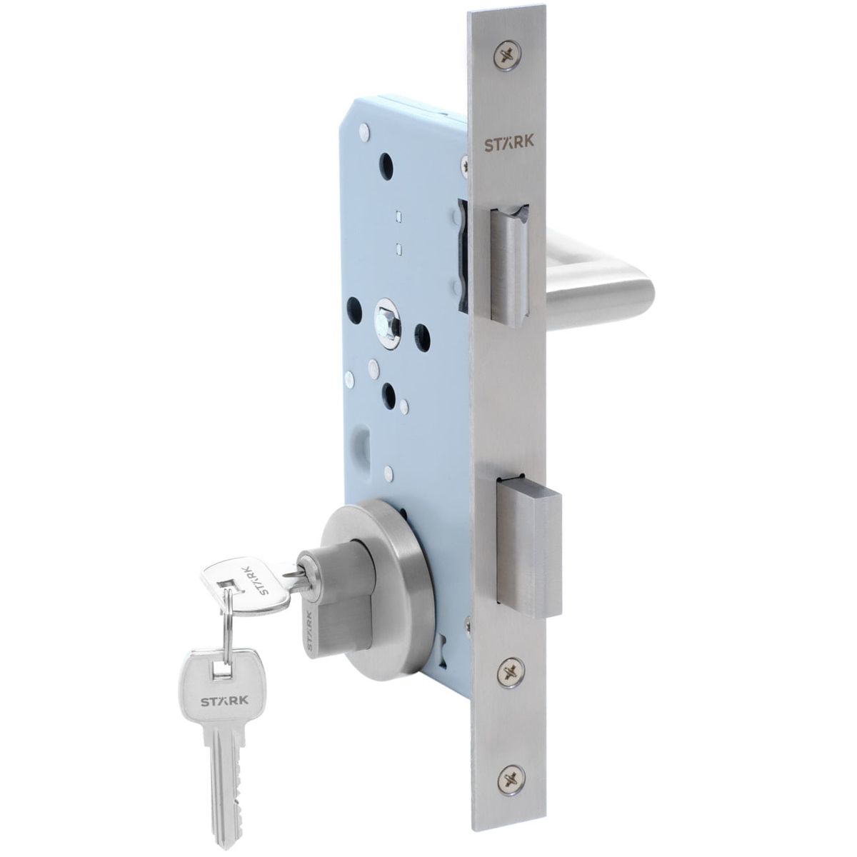 GENERICO - KIT Cerradura de embutir acc princ Llave ambo lado Acero inox Stärk De