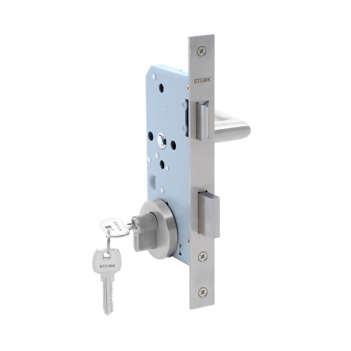 GENERICO - KIT Cerradura de embutir acc princ Llave ambo lado Acero inox Stärk De