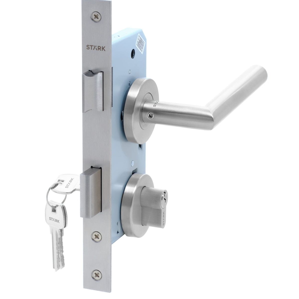 GENERICO - KIT Cerradura de embutir acc princ Llave ambo lado Acero inox Stärk De