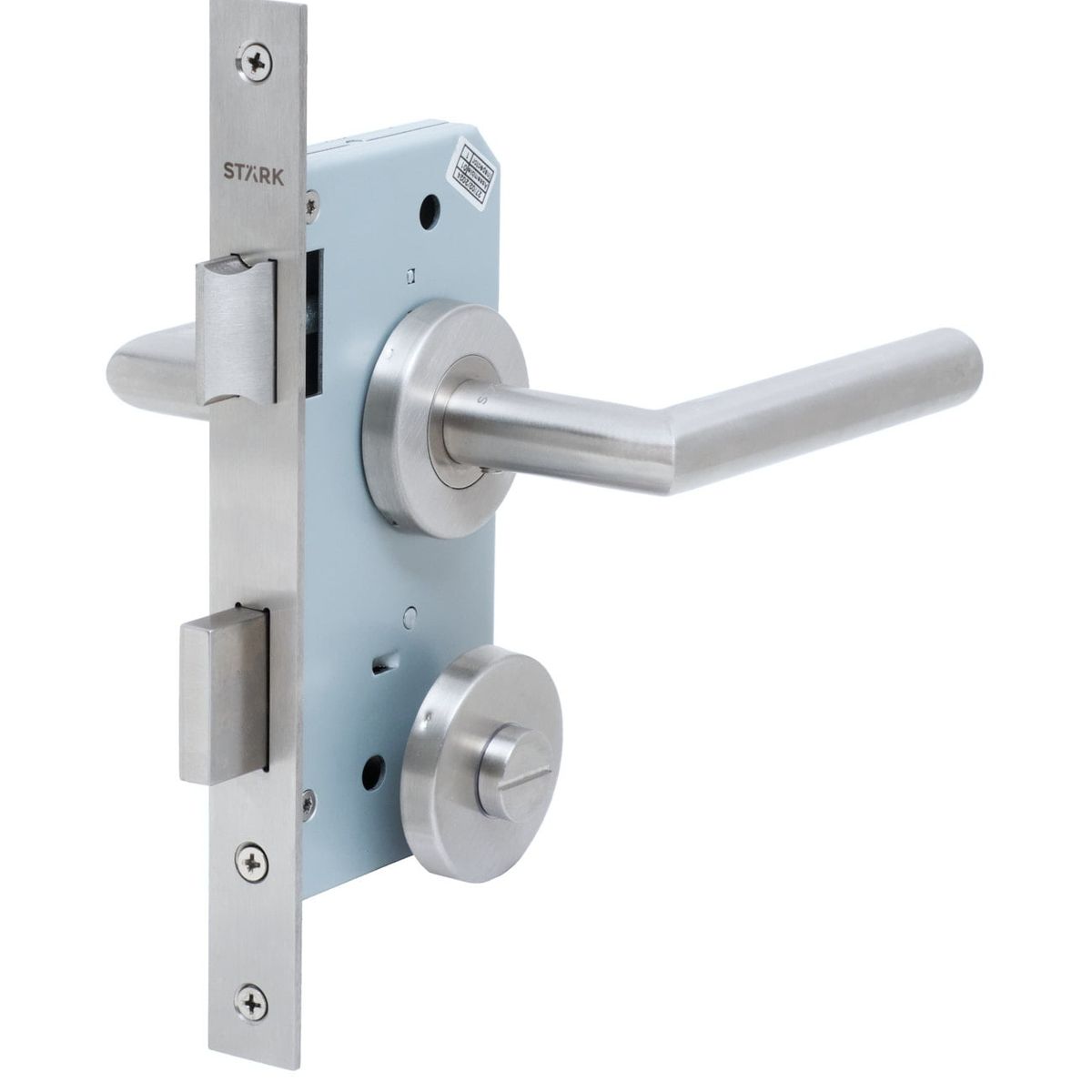 GENERICO - Cerradura de embutir función baño seg int emer ext A inox Stärk Design