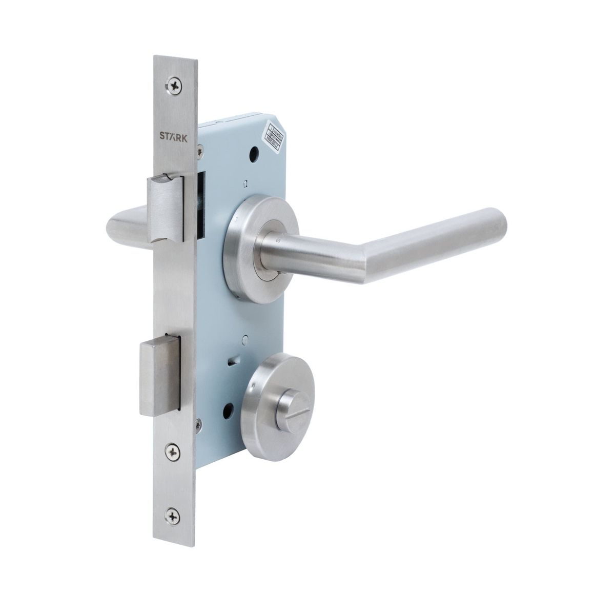 GENERICO - Cerradura de embutir función baño seg int emer ext A inox Stärk Design