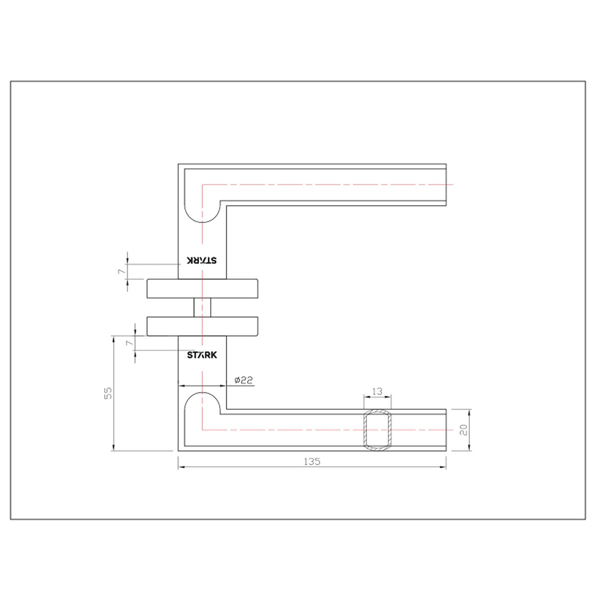 GENERICO - Par de manillas en acero inoxidable 304 Modelo MAITE Stärk Design