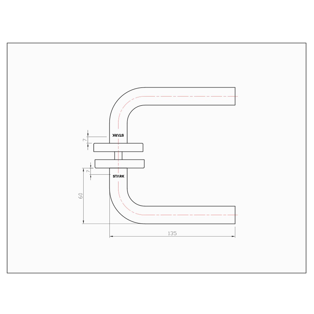 GENERICO - Par de manillas en acero inoxidable 304 Modelo MARTI Stärk Design