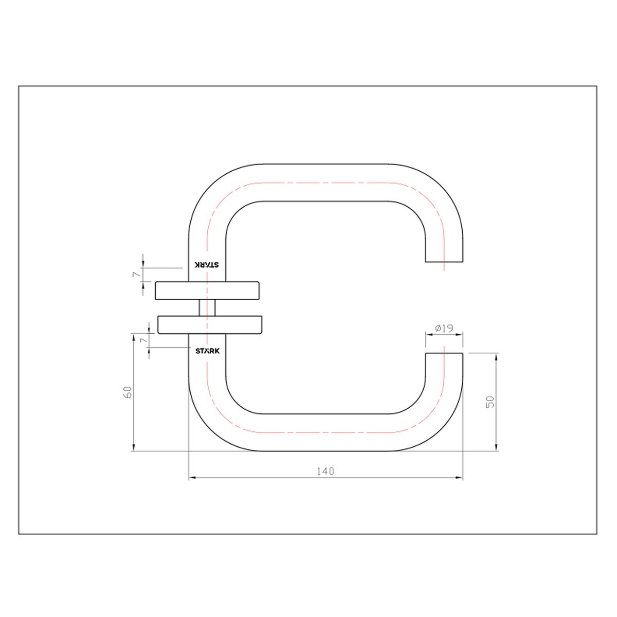 GENERICO - Par de manillas en acero inoxidable 304 Modelo TINA Stärk Design