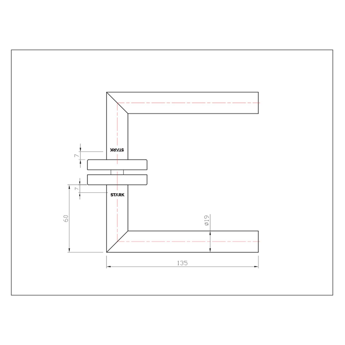 GENERICO - Par de manillas en acero inoxidable 304 Modelo TUTU Stärk Design