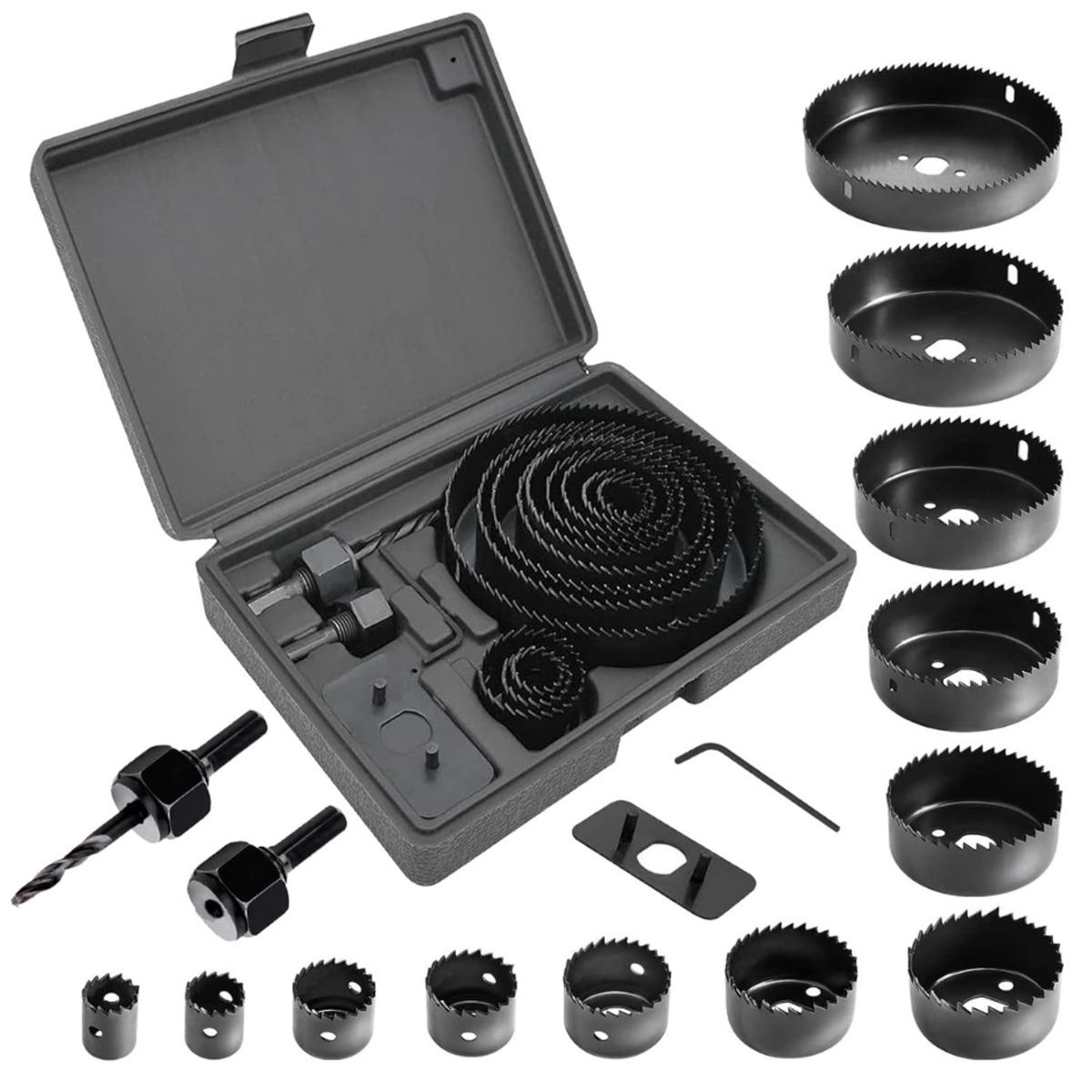 GENERICO - Juego De Sierra Copas 16 Piezas Para Madera Yeso Pvc Taladro