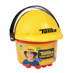 ANSALDO - Set De 25 Bloques En Balde Con Casco Tonka